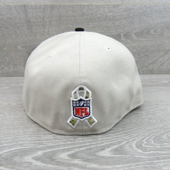 New Era 59Fifty NFL Las Vegas Raiders Salute To Service Fitted Hat Cap 7 3/4 NEW - Picture 8 of 15